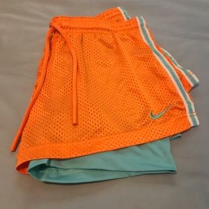Nike pro dual layer workout shorts
